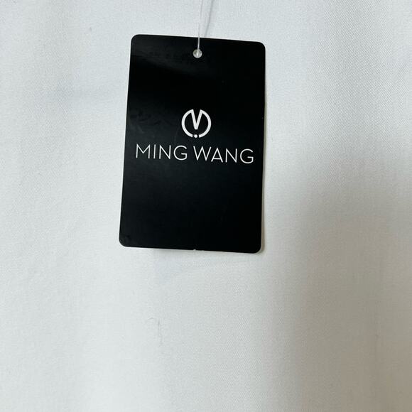 MING WANG WOMEN WHITE BLACK JACKET BUTTON TOP SIZE XS BRAND NEW - Picture 6 of 7